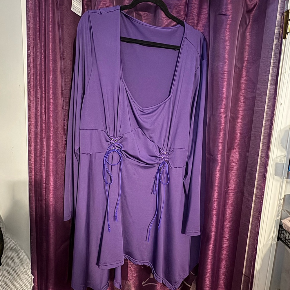 Elegant Purple Long Sleeve Dress size 4x SHEIN
